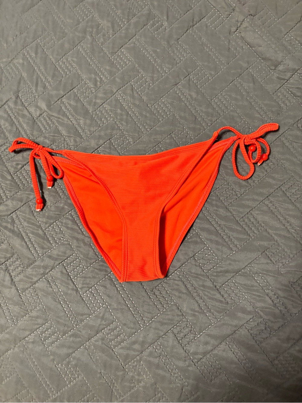 Tie-Side Bikini Bottom in Vibrant Orange